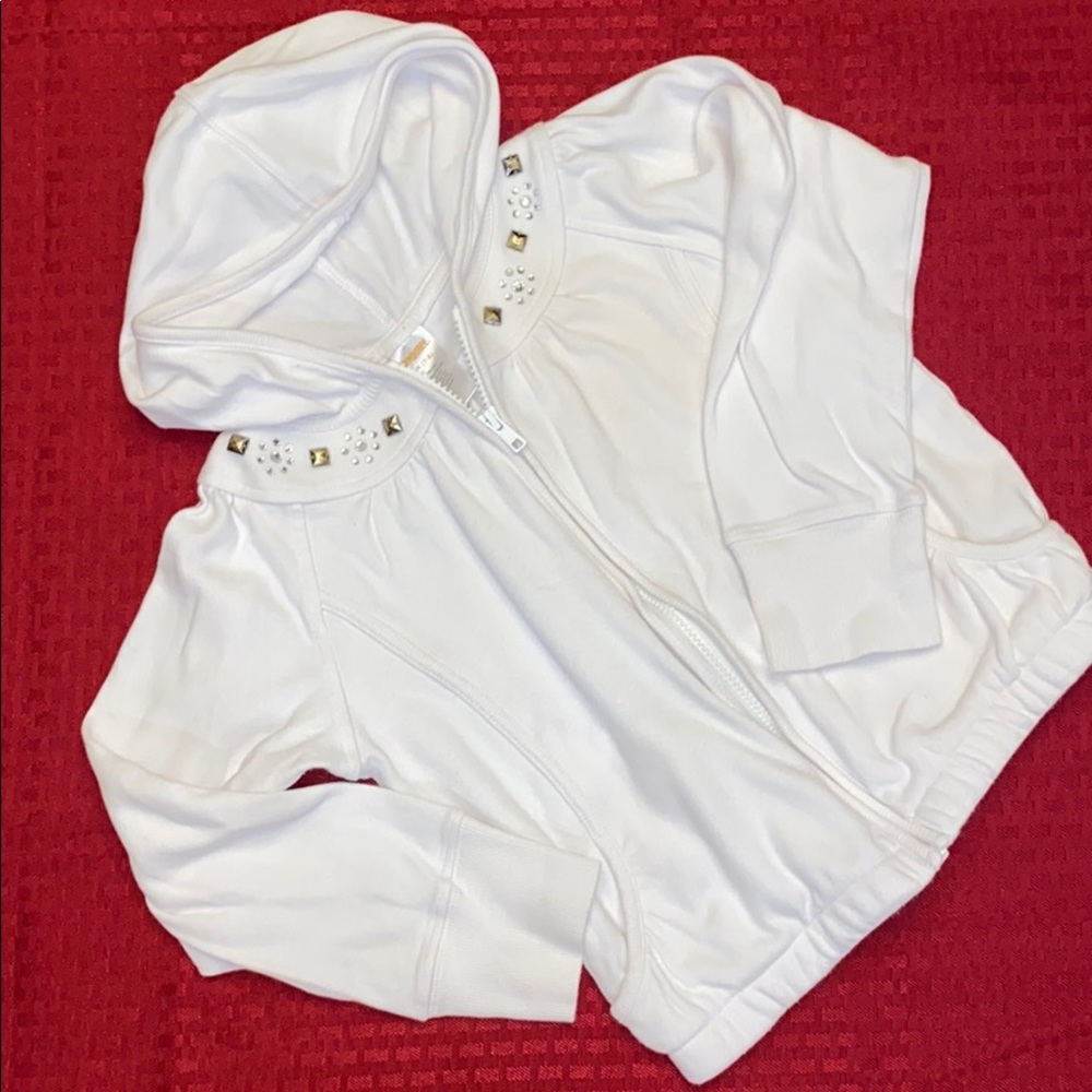 Gymboree girls size 7-8 white hoodie. EUC